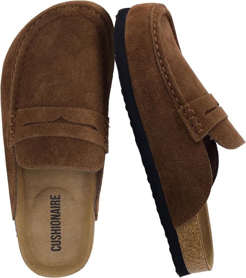 CUSHIONAIRE Fondu Genuine Leather Mule Clogs for Women, Comfortable Slip On Womens Shoes with Pen... | Amazon (US)
