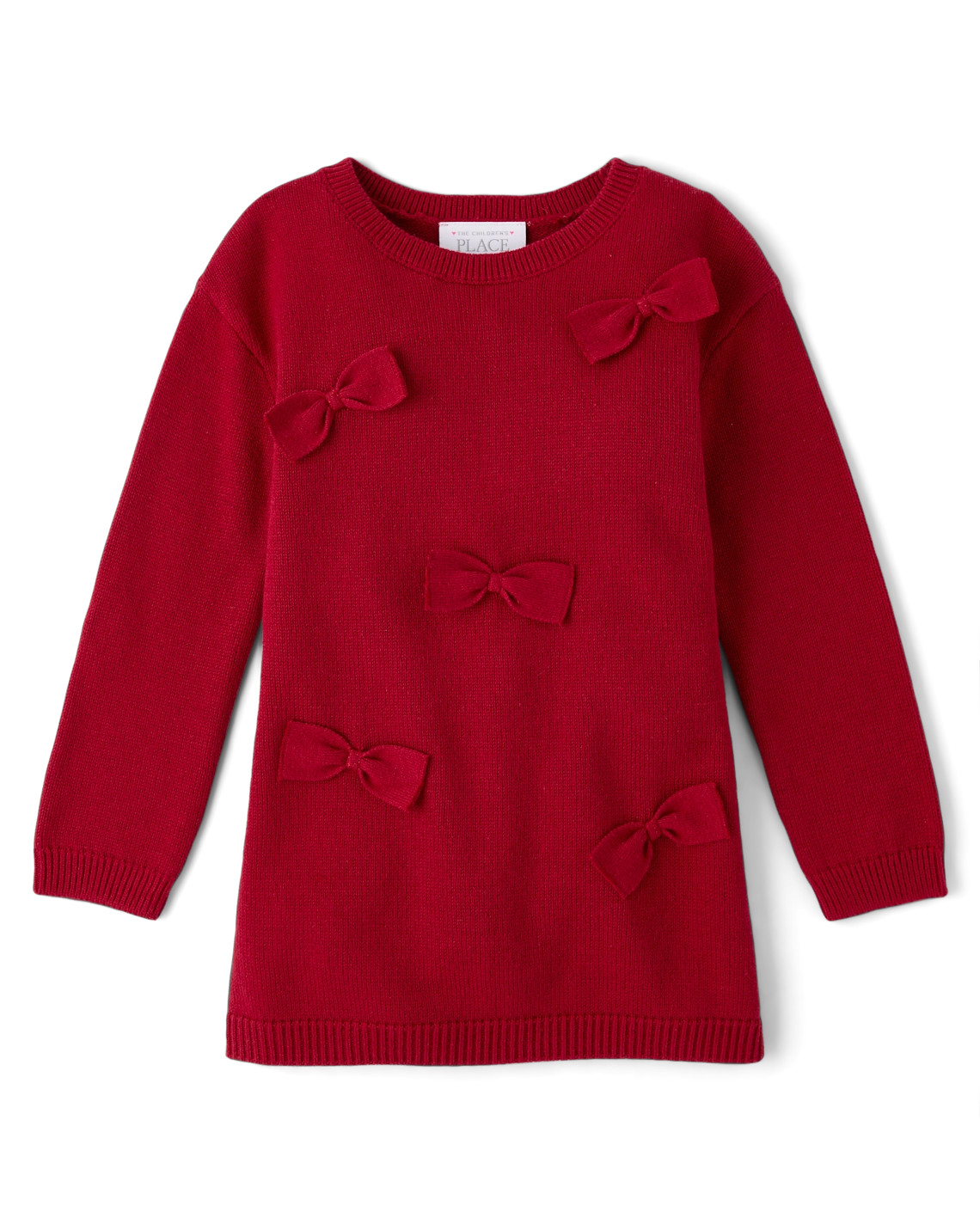 Toddler Girls Bow Sweater Dress - red | The Children's Place