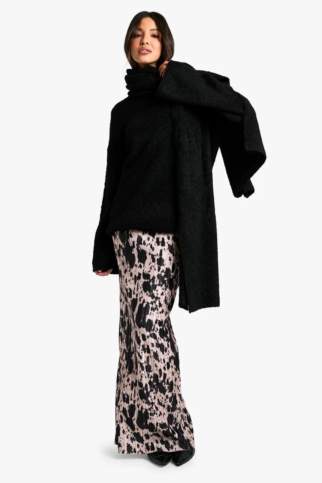 Plisse Midi Skirt | Boohoo.com (UK & IE)