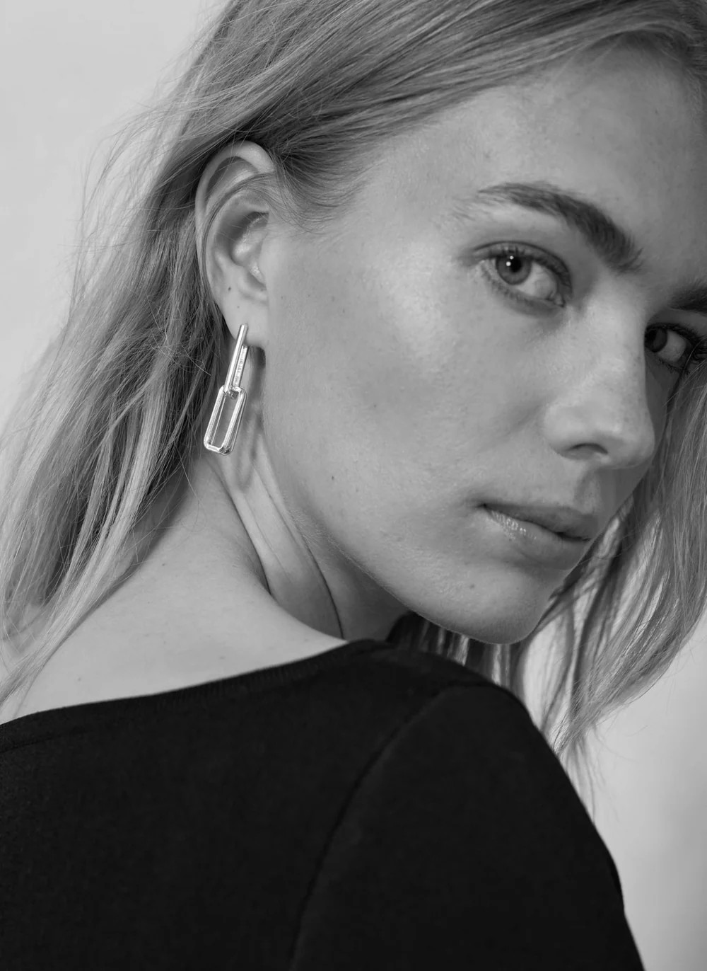 Gold Tone Link Earrings | Mint Velvet