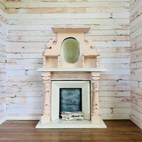 Dollhouse Fireplace Miniature Vintage Handcrafted Maileg Pink Cream Shabby Chic Victorian | Etsy (US)