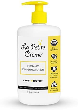 La Petite Creme French Organic Diapering Lotion - Diaper Cream Alternative to Baby Wipes - Gentle... | Amazon (US)