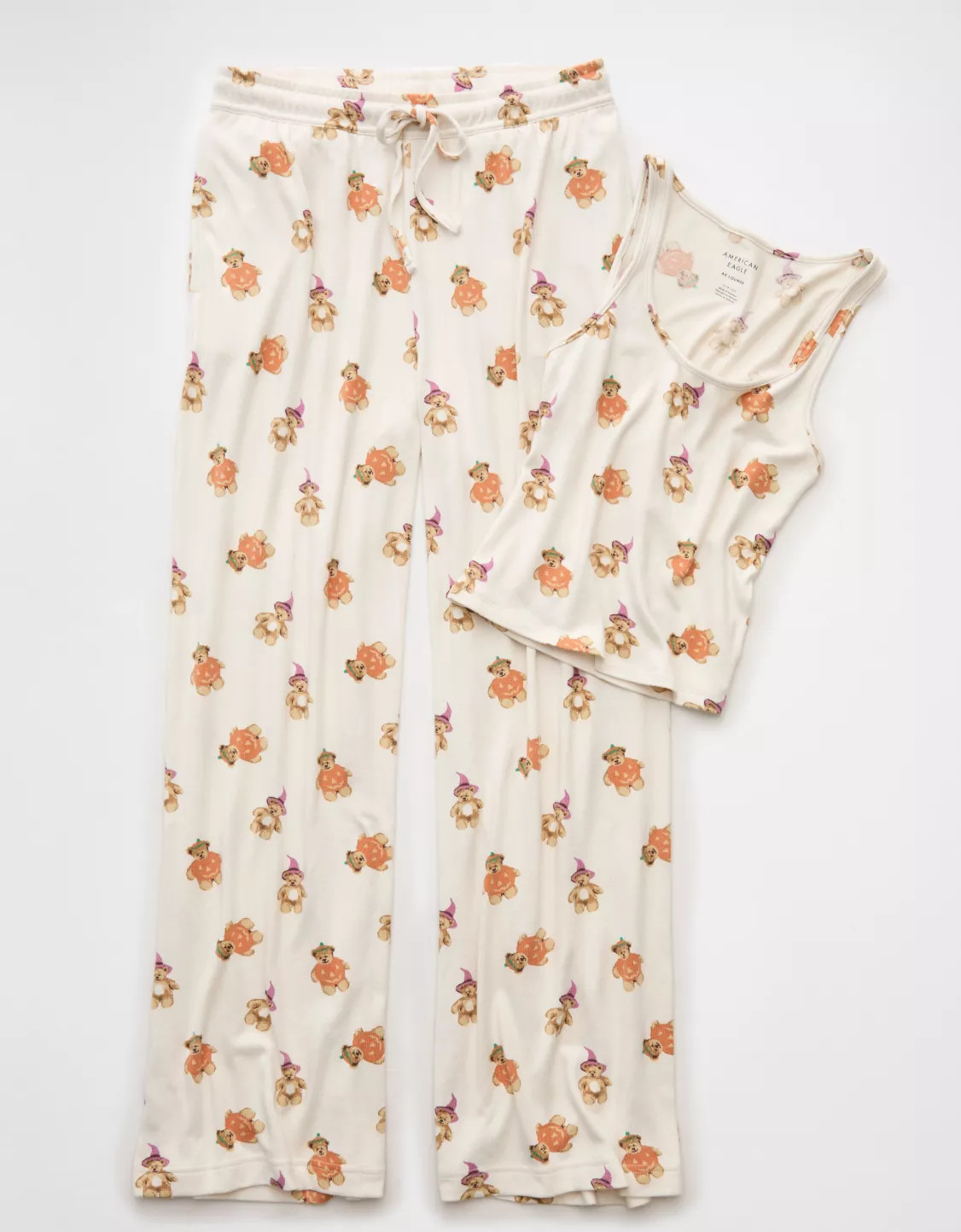 AE Luxe Plush Halloween Tank Top & Pant PJ Set | American Eagle Outfitters (US & CA)