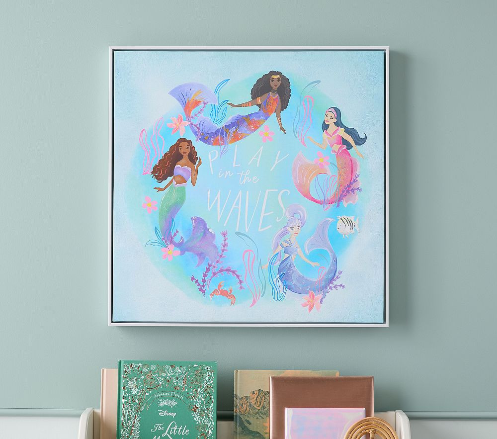 Disney The Little Mermaid Play in the Waves Art | Pottery Barn Kids