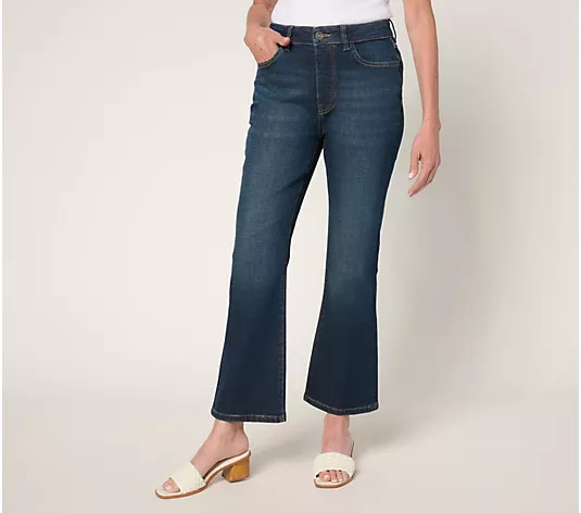 Warp & Weft Jet-Set PHL Slim Flare Ankle Jeans - QVC.com | QVC
