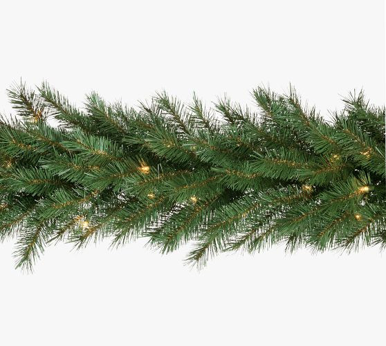 Faux Lit Aspen Spruce Garland - 9 Ft. | Pottery Barn (US)
