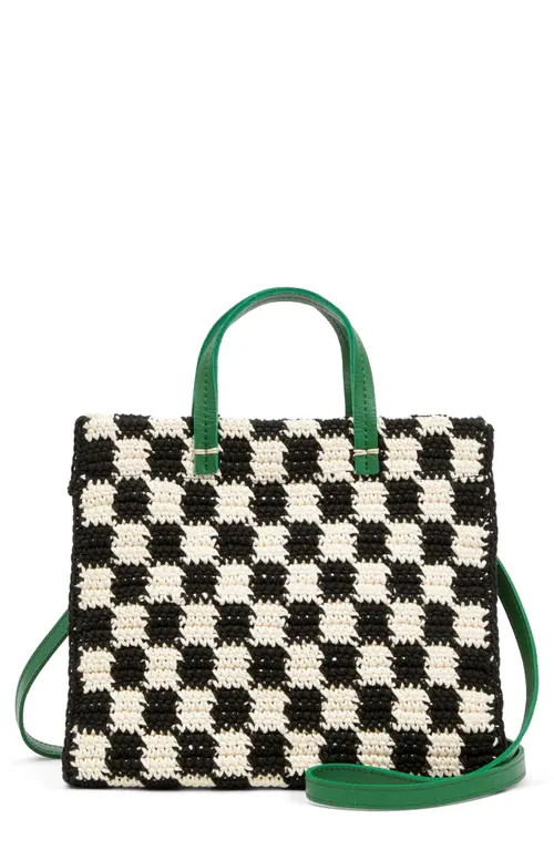 Clare V. Petit Summer Simple Knit Tote Bag in Black Multi at Nordstrom | Nordstrom