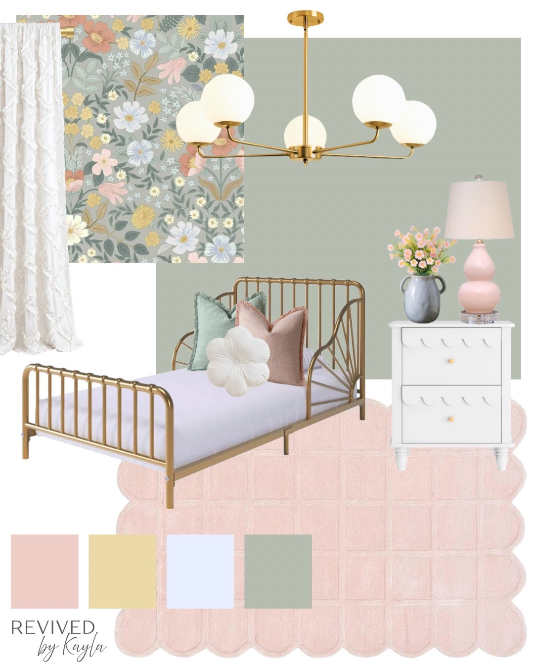 Pink and green girls bedroom decor idea ✨ This Rifle Paper Co wallpaper is so adorable! 

#homedecor #roomdecor #homedesign #roomdesign #girlsroom #girlsdecor #girlsroom #girly #pink #green #homeinspo #girlsdecor #inspiration 

#LTKFindsUnder50 #LTKFindsUnder100 #LTKHome