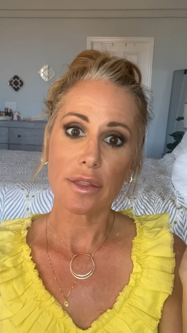 The perfect pop of color! This yellow ruffled tank is so flattering! The mist self tanner is the most stunning shade of bronze. Never orange!!! 

#LTKbeauty #LTKunder50