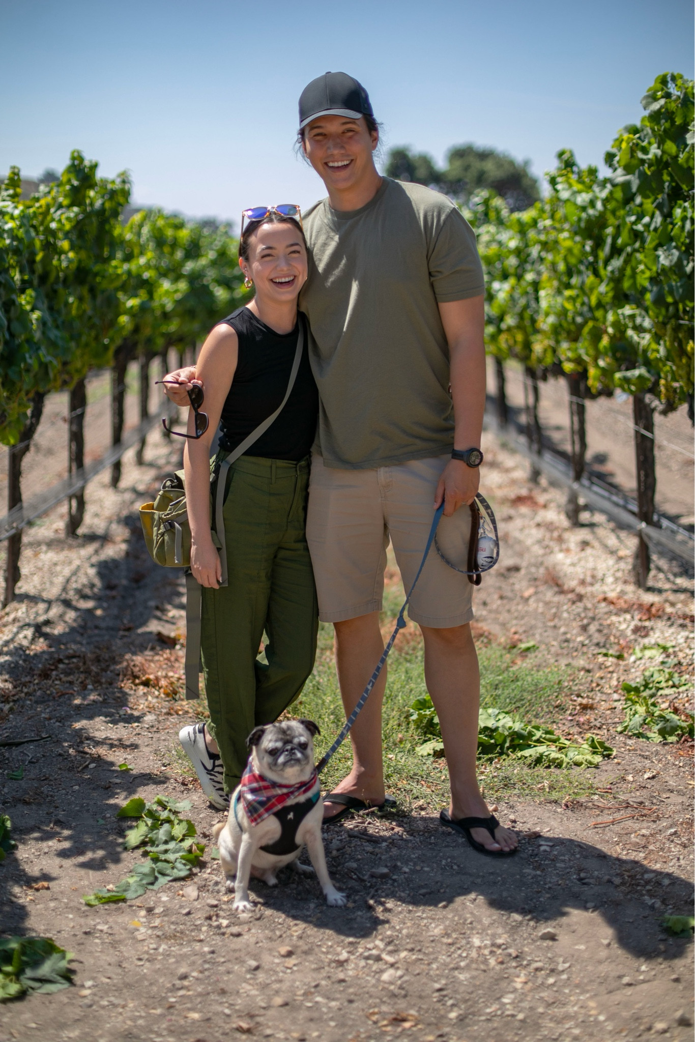 Wine country with Aaron and Guppy!🍇 love how dog friendly Los Olivos was! Can’t wait to go back! Wasn’t too sure what to wear for wine tasting but these pants and tank top turned out to be perfect! Some spots were windy and some spots were hot so it was perfect! Can’t wait to go back!  

#LTKmens #LTKHoliday #LTKtravel