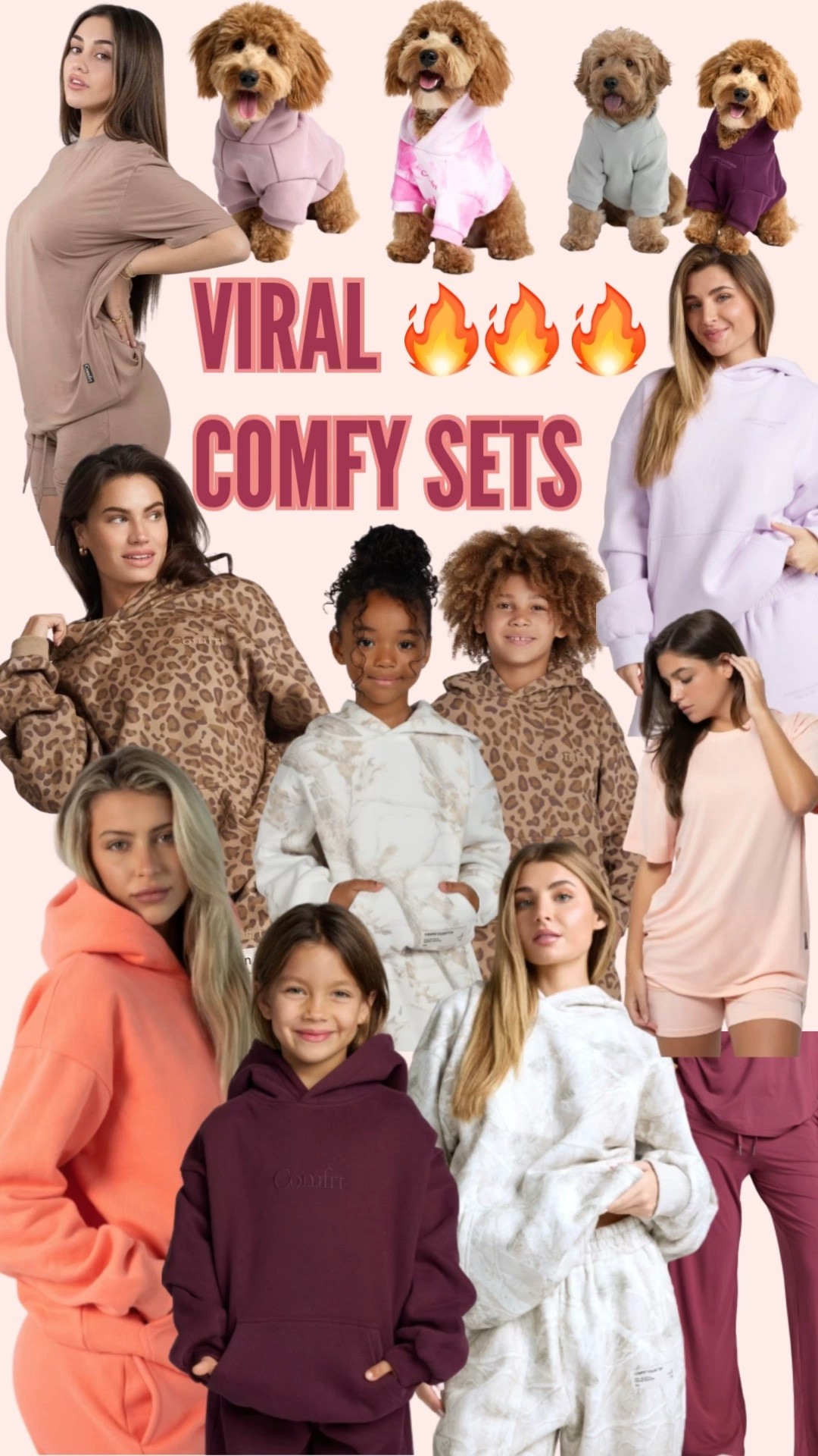 THE COMFIEST Viral Sets✨gifting must-haves for him, her, kids, AND the cutest pet hoodies for your fur babies. 🐾🖤

This is your sign to snag the sets before they sell out! I linked everything in one spot for easy scrolling. 🤎✨ 

Cozy Travel outfit, cozy set, outfits for travel, outfits for flying, airport ready outfits  

#lastminutegifts

 #matchingsets #hoodies #sweatpants #viralhoodie #tiktokhoodie #comfysets #loungewear #athleisure #holidaystyle #cozyseason #winterfashion #giftideas #pethoodie #doghoodie #petstyle #cutedogs #dogmomlife #petoutfit #matchingwithmydog #dogfashion #furbabystyle #giftsforher #giftsforhim #giftsforkids #kidgifts #petgifts #giftsforpets#LTKCyberWeek

#LTKSaleAlert #LTKGiftGuide #LTKFindsUnder50 #LTKHoliday