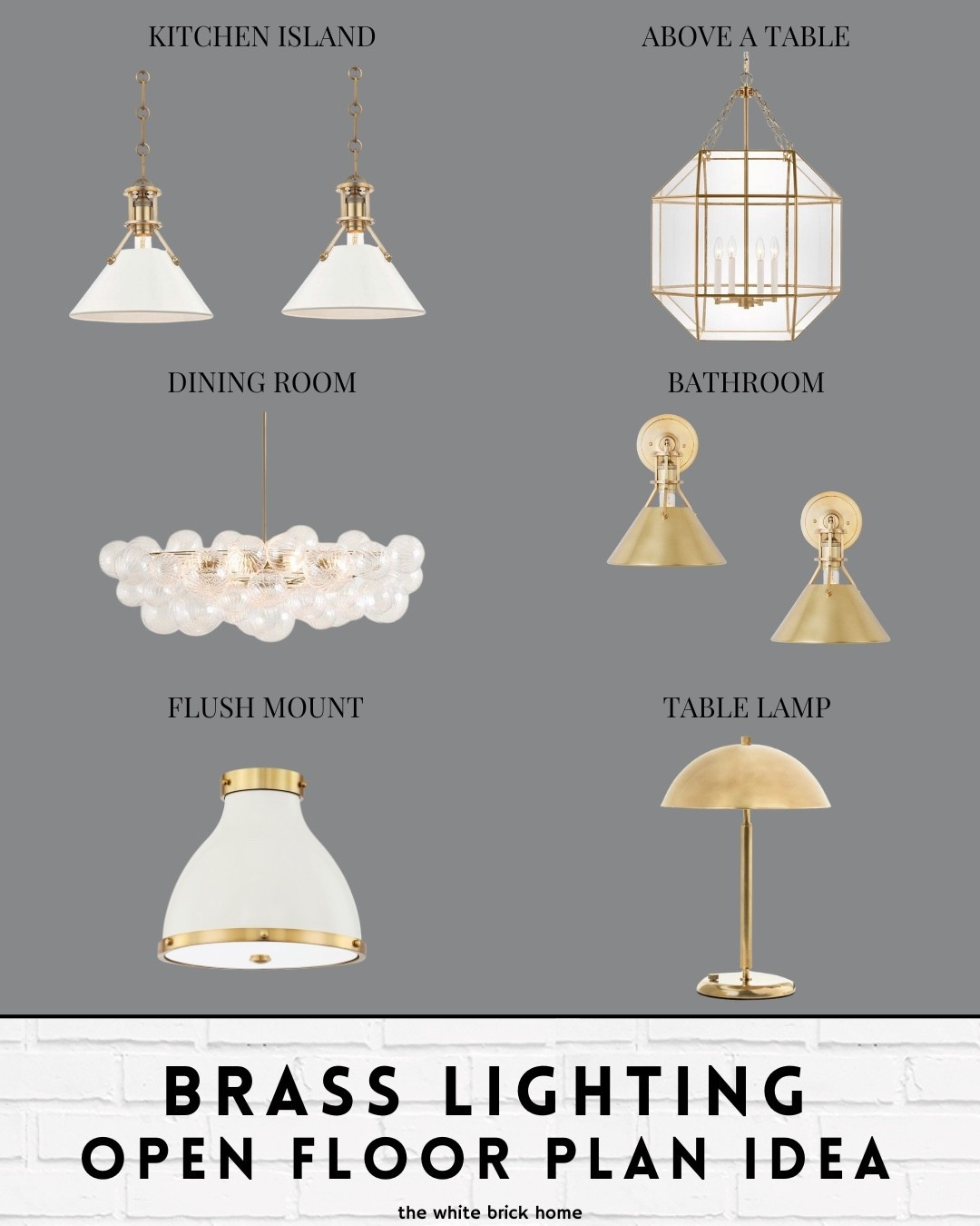 Beautiful brass lighting options for a coordinated open floor plan! 
🖤🖤

Lighting, light fixture, ceiling light, flush mount light, table lamp, lamp, wall sconces, bubble chandelier, ceiling light fixtures, dining room lighting plan, dining room decor, dining room lighting, kitchen lighting, bathroom lighting, lumens, pottery barn

#LTKSaleAlert #LTKHome #LTKStyleTip