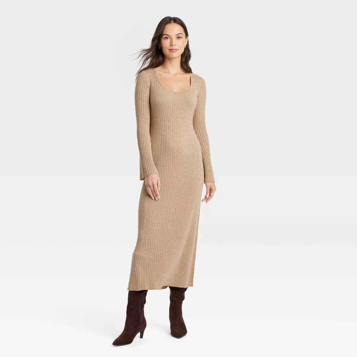 Women's Long Sleeve Maxi Sweater Dress - A New Day™ | Target
