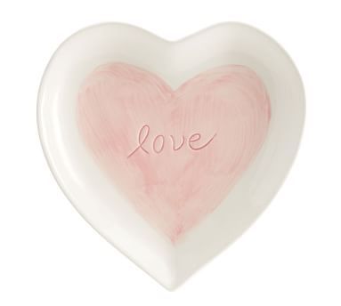 Watercolor Heart Shaped Plate | Pottery Barn (US)