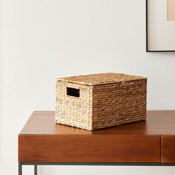 Twist Weave Baskets, Medium Rectangle, Natural | West Elm (US)