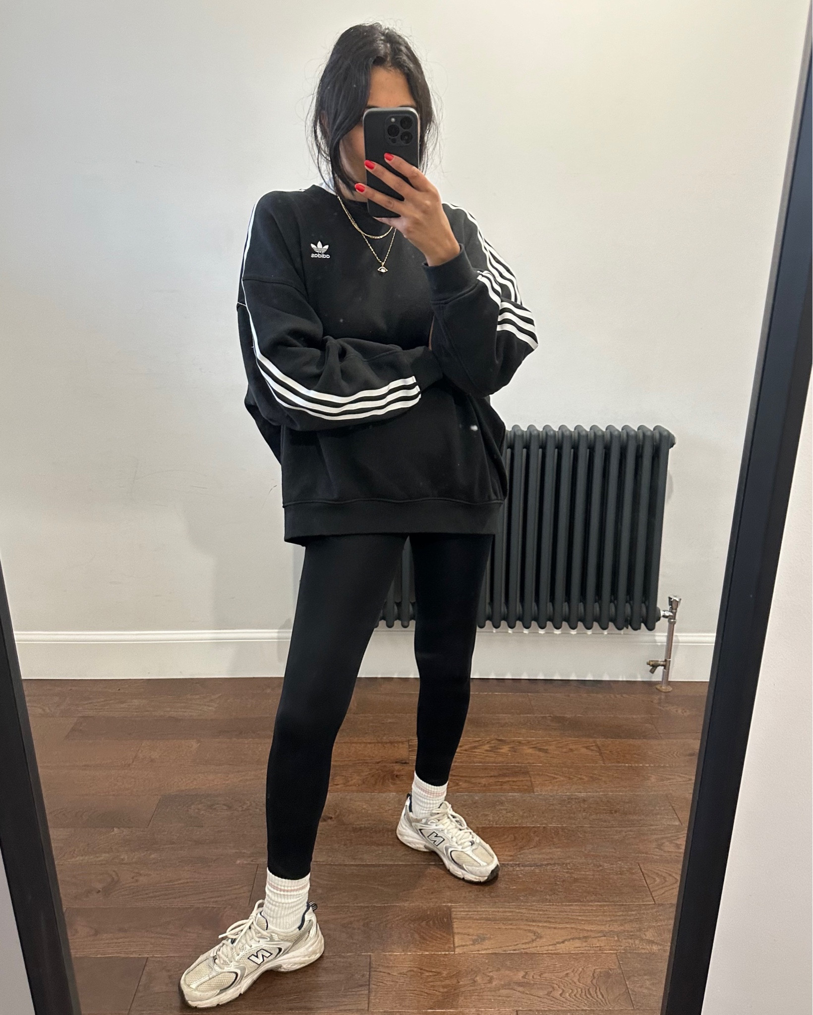 Adidas, Pangaia, Flannels, New balance, transitional outfit, transitional style, winter outfit, winter fashion, oversized jumper, oversized sweatshirt, black leggings, new balance trainers, winter outfit ideas, casual outfit, style inspiration 

#LTKstyletip #LTKSeasonal #LTKeurope