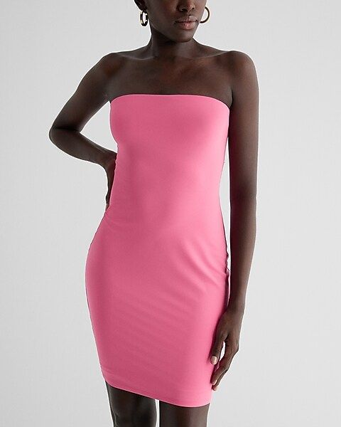 Body Contour Strapless Mini Dress With Built-In Shapewear | Express