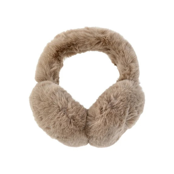 Time and Tru Women's Faux Fur Earmuffs, One Size, Tan | Walmart (US)