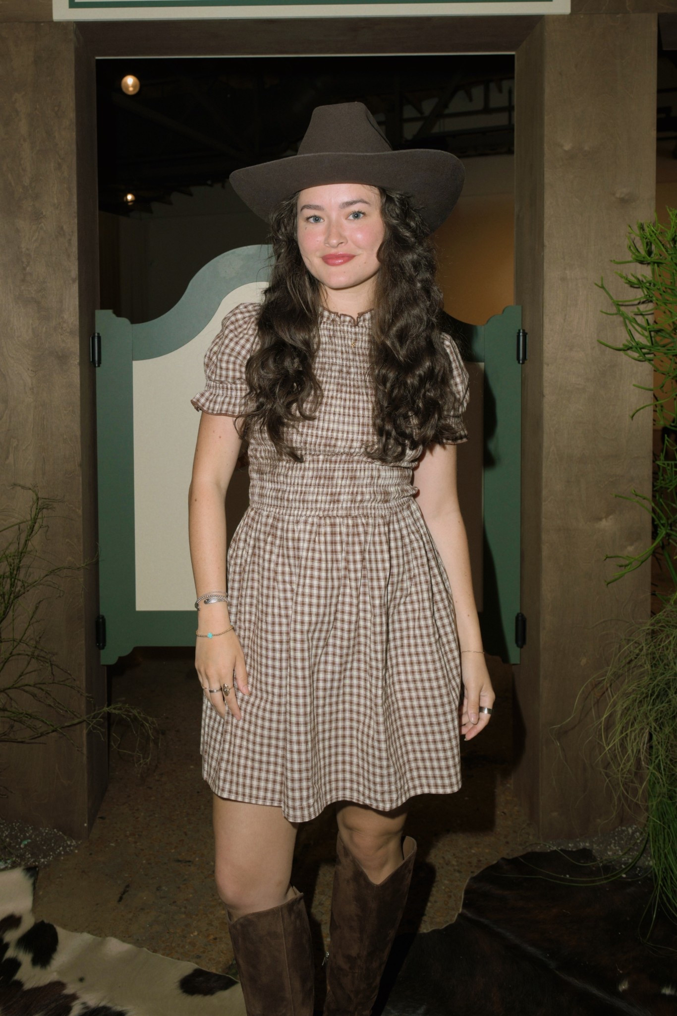 Ribose, plaid mini dress for summer 