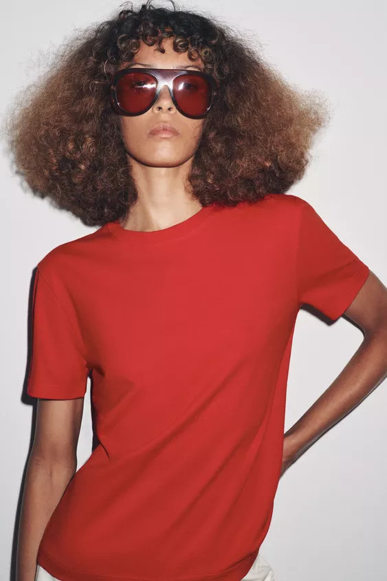 BASIC COTTON T-SHIRT | Zara US