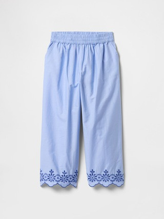 babyGap Poplin Wide-Leg Pull-On Pants | Gap Factory