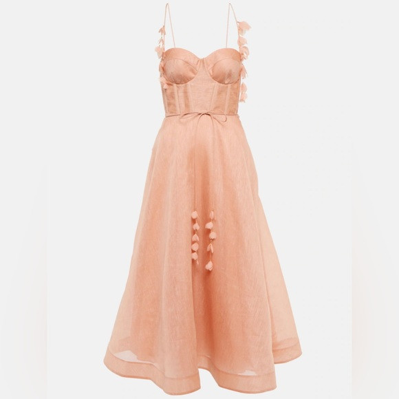 - Zimmermann Wonderland Midi Corset Dress, Dusty Pink/Blush, Size 4 | Poshmark