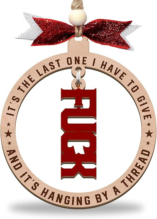 Funny Fuck Ornament 2025 - Exchange Funny Ornaments for Adults - Naughty Ugly Christmas Tree Hang... | Amazon (US)