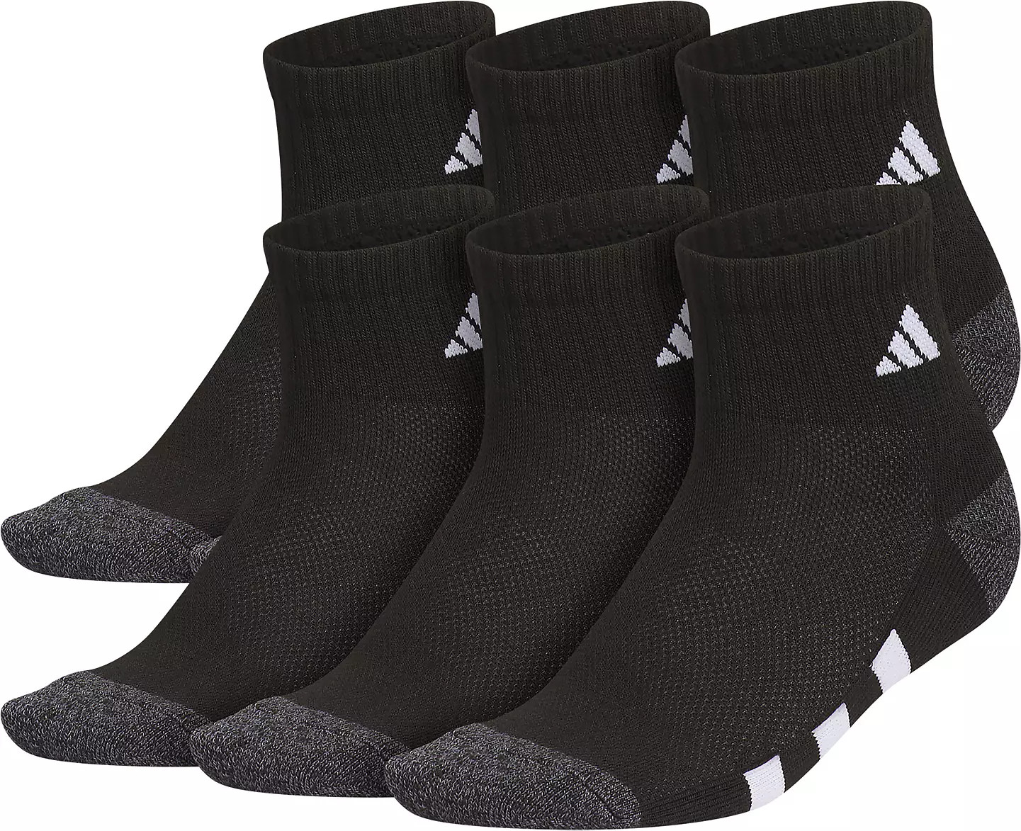 adidas Youth Cushioned 6-Pack Quarter Socks | DICK'S Sporting Goods