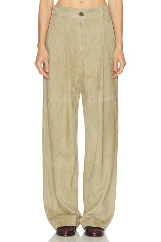 SRG Kiwi Suede Trouser in Sage | FWRD 