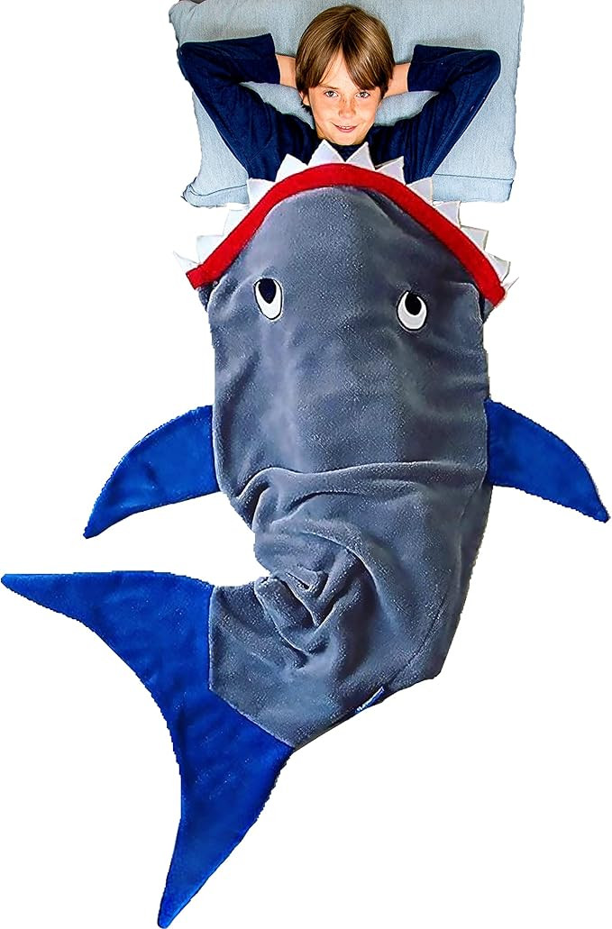 Amazon.com: Blankie Tails | Shark Blanket, New Shark Tail Double Sided Super Soft and Cozy Minky ... | Amazon (US)