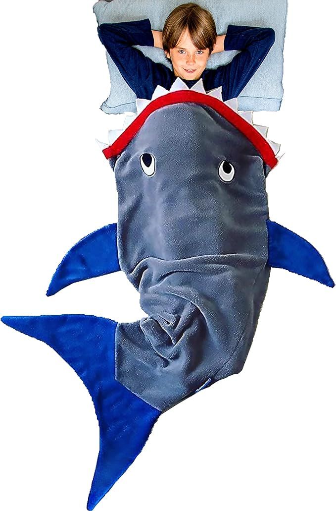 Amazon.com: Blankie Tails | Shark Blanket, New Shark Tail Double Sided Super Soft and Cozy Minky ... | Amazon (US)