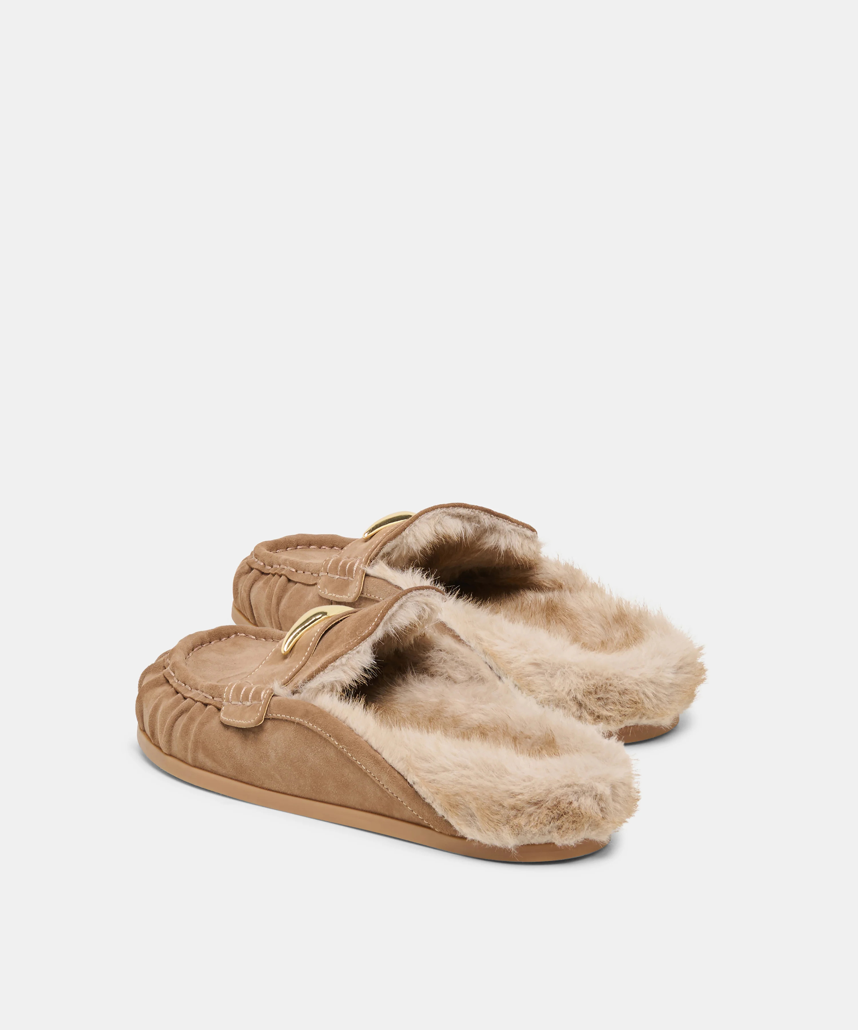 Jodero Plush Mushroom Suede Flats | Dolce Vita | DolceVita.com