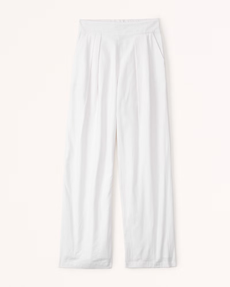 Linen-Blend Ultra Wide-Leg Pant | Abercrombie & Fitch (US)