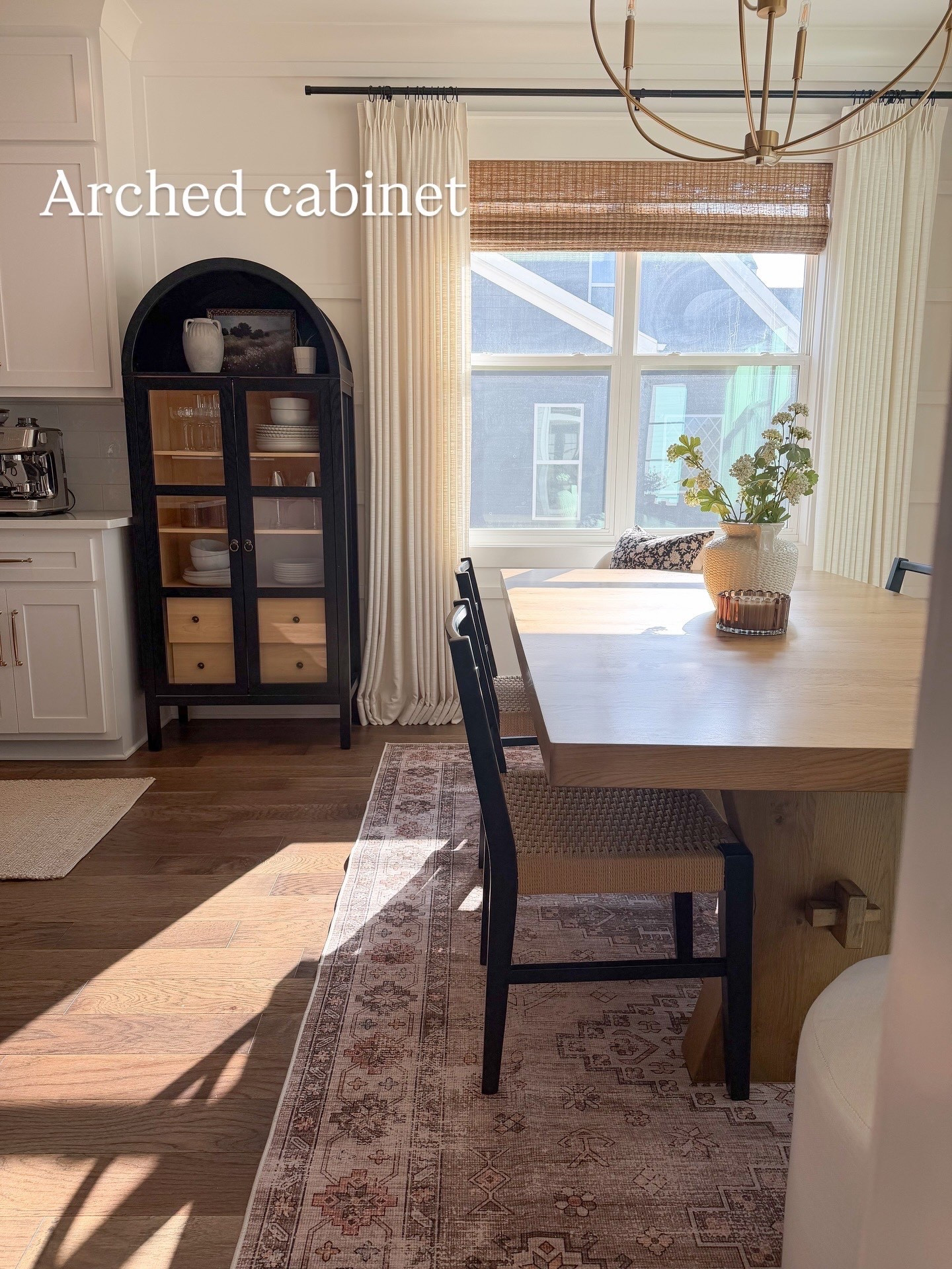 Archer cabinet, Kitchen cabinet, kitchen storage, kitchen ideas, black cabinet, tal arch cabinet, modern cabinet, modern organic home 

#LTKHome