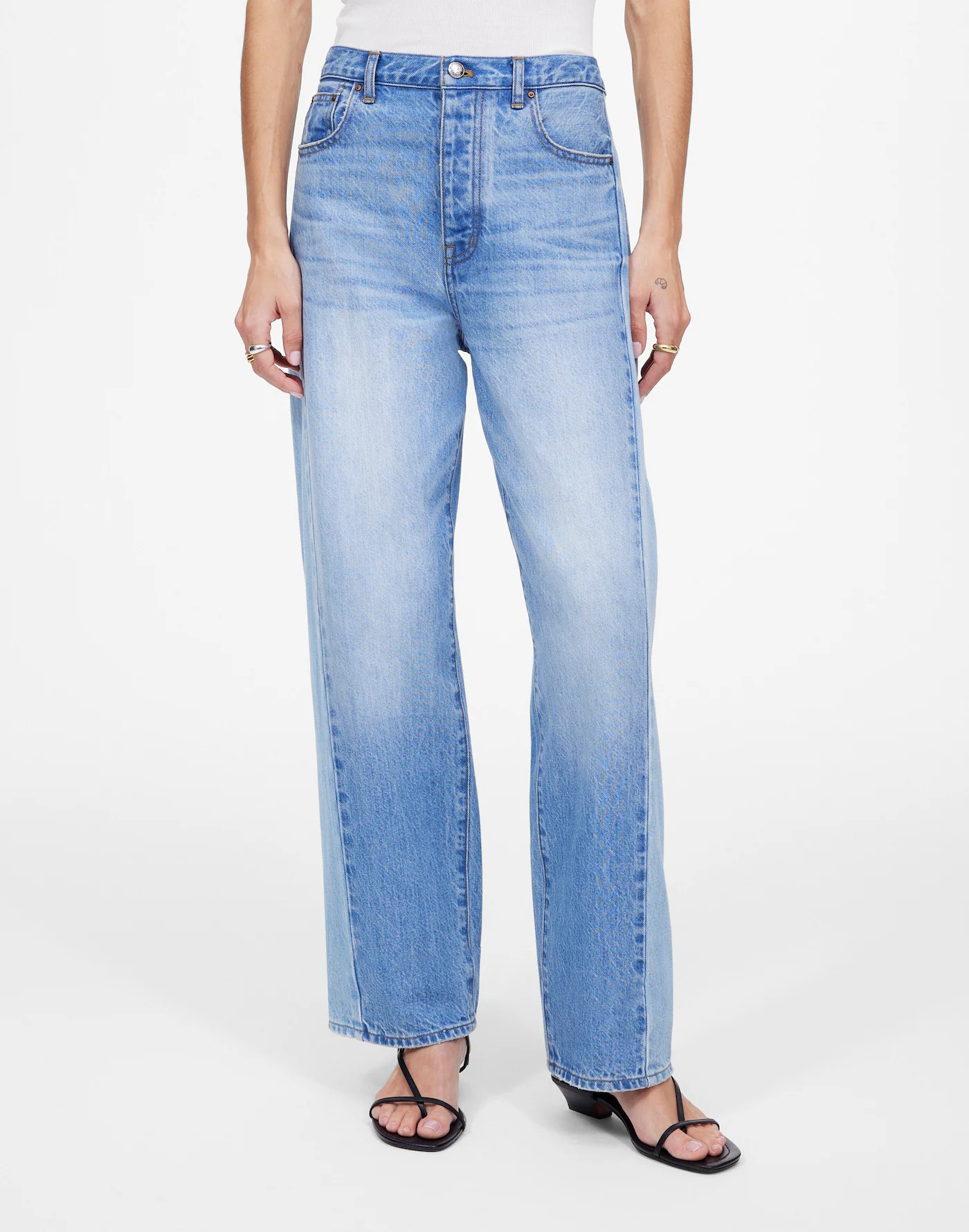 Pieced Barrel-Leg Jeans in Redlands Wash | Madewell | Madewell