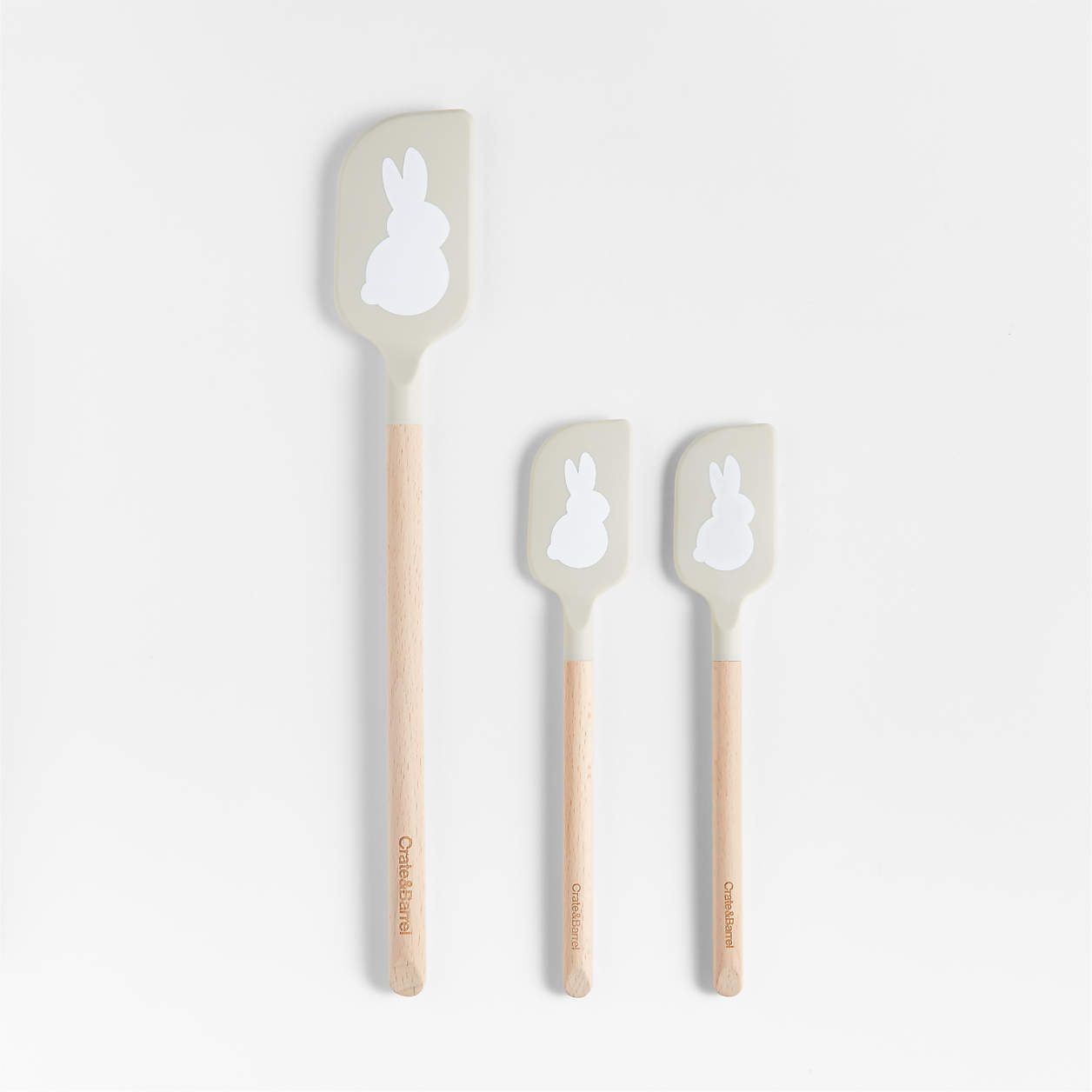 Bunny Cream Silicone Spatulas | Crate & Barrel | Crate & Barrel