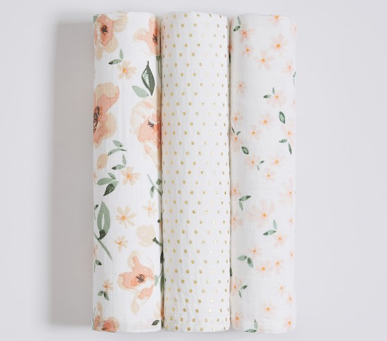Meredith Muslin Swaddle Set | Pottery Barn Kids