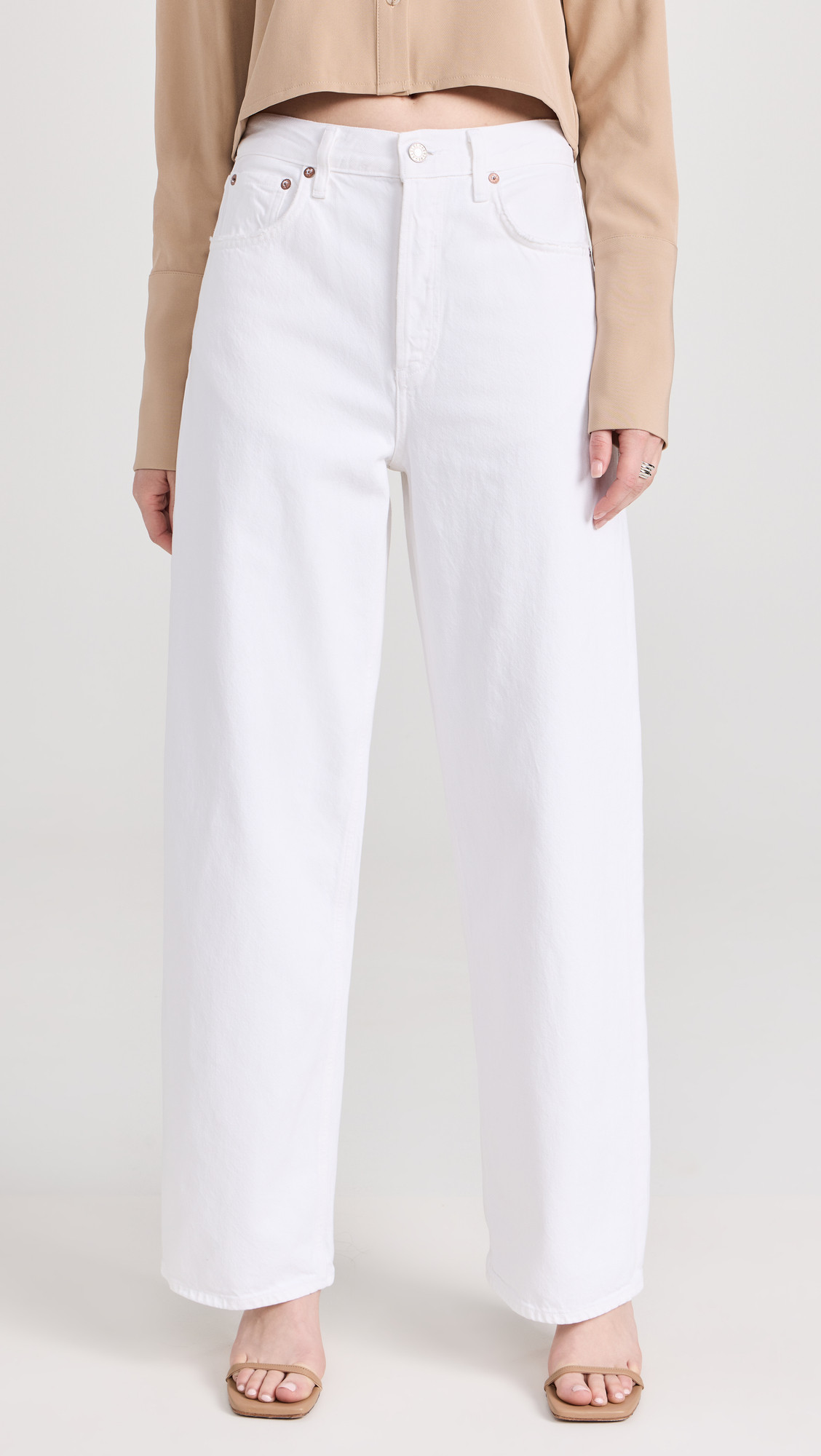 AGOLDE Low Slung Baggy Jeans 30.5 Milkshake 30 | Shopbop