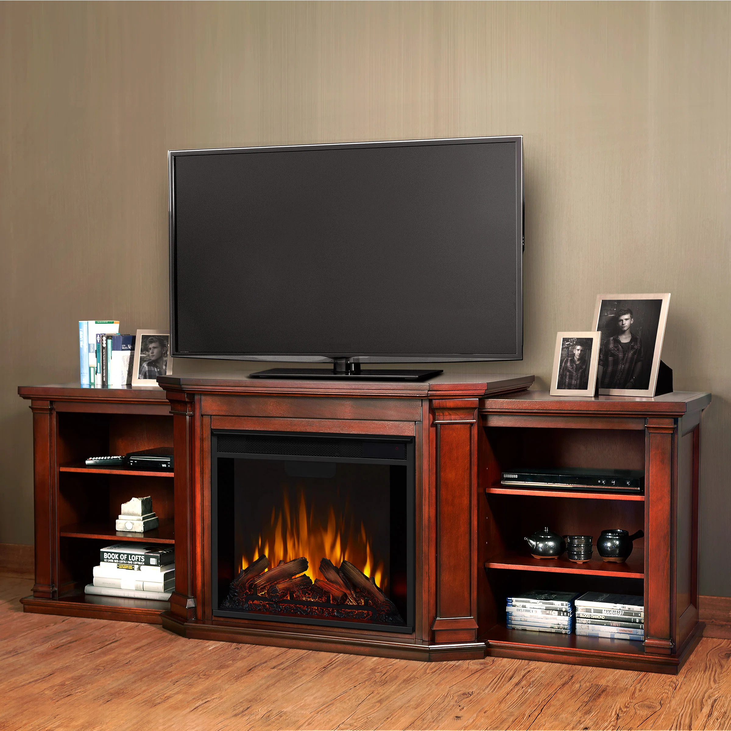 Valmont 74'' TV Stand with Fireplace | Wayfair North America