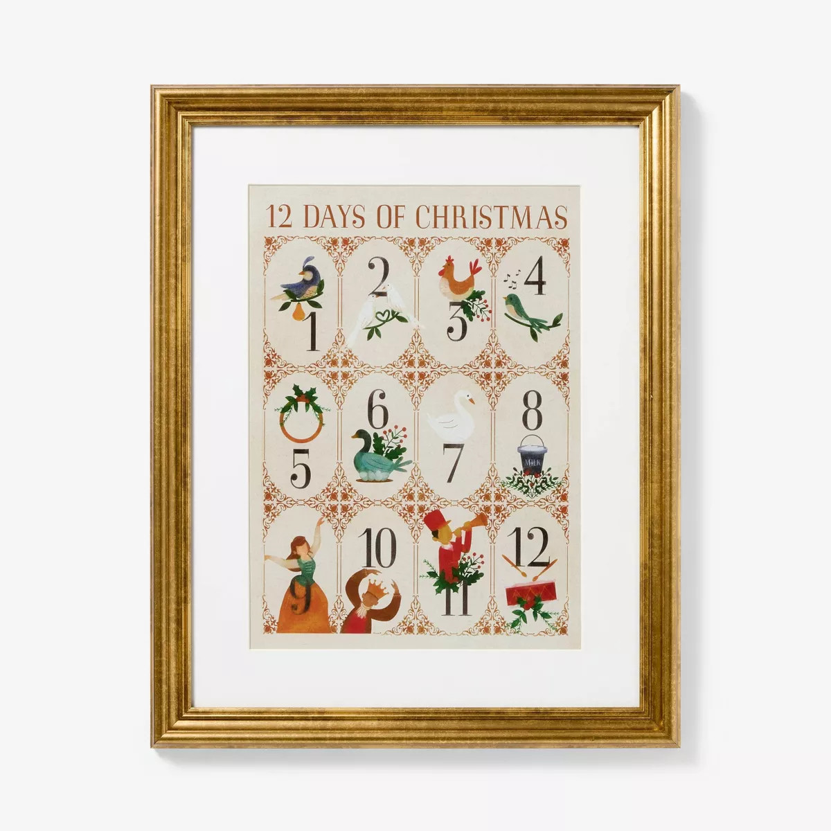 16"x20" 12 Days of Christmas Framed Wall Art Print - Threshold™ designed with Studio McGee | Target