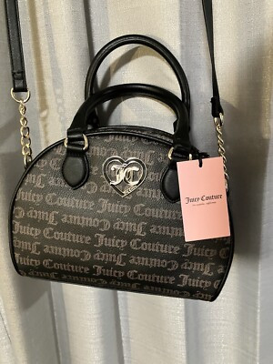 Juicy Couture Flawless Dome Satchel Gothic Dots Black Style: 11JCCLFJC-GDB NWT | eBay US