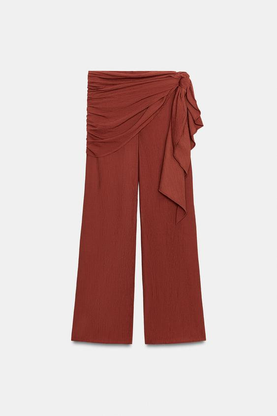 WIDE LEG SCARF PANTS | Zara US
