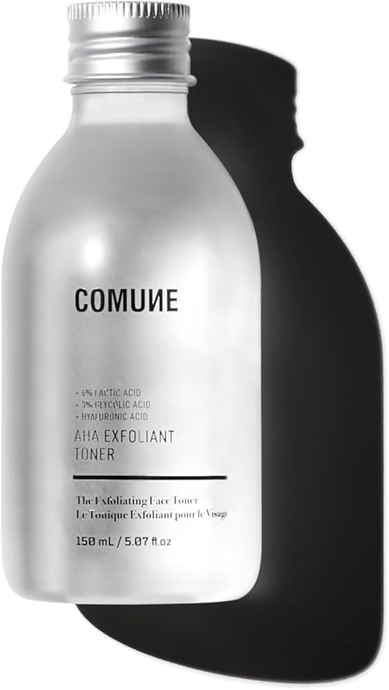 COMUNE AHA Exfoliant Toner - Leave-On Liquid Exfoliant 6% Lactic Acid, 3% Glycolic Acid + Hyaluro... | Amazon (US)