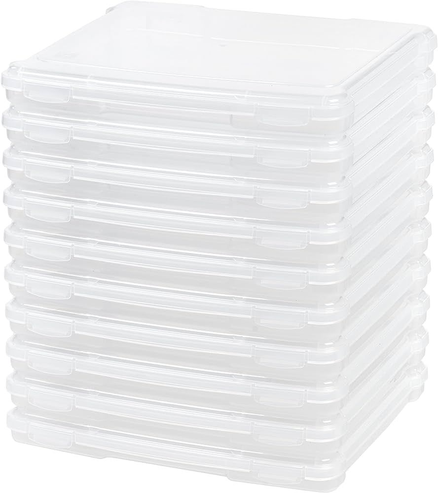 IRIS USA 10Pack 8.5" x 11" Portable Project Case Container with Snap-Tight Latch, Clear | Amazon (US)