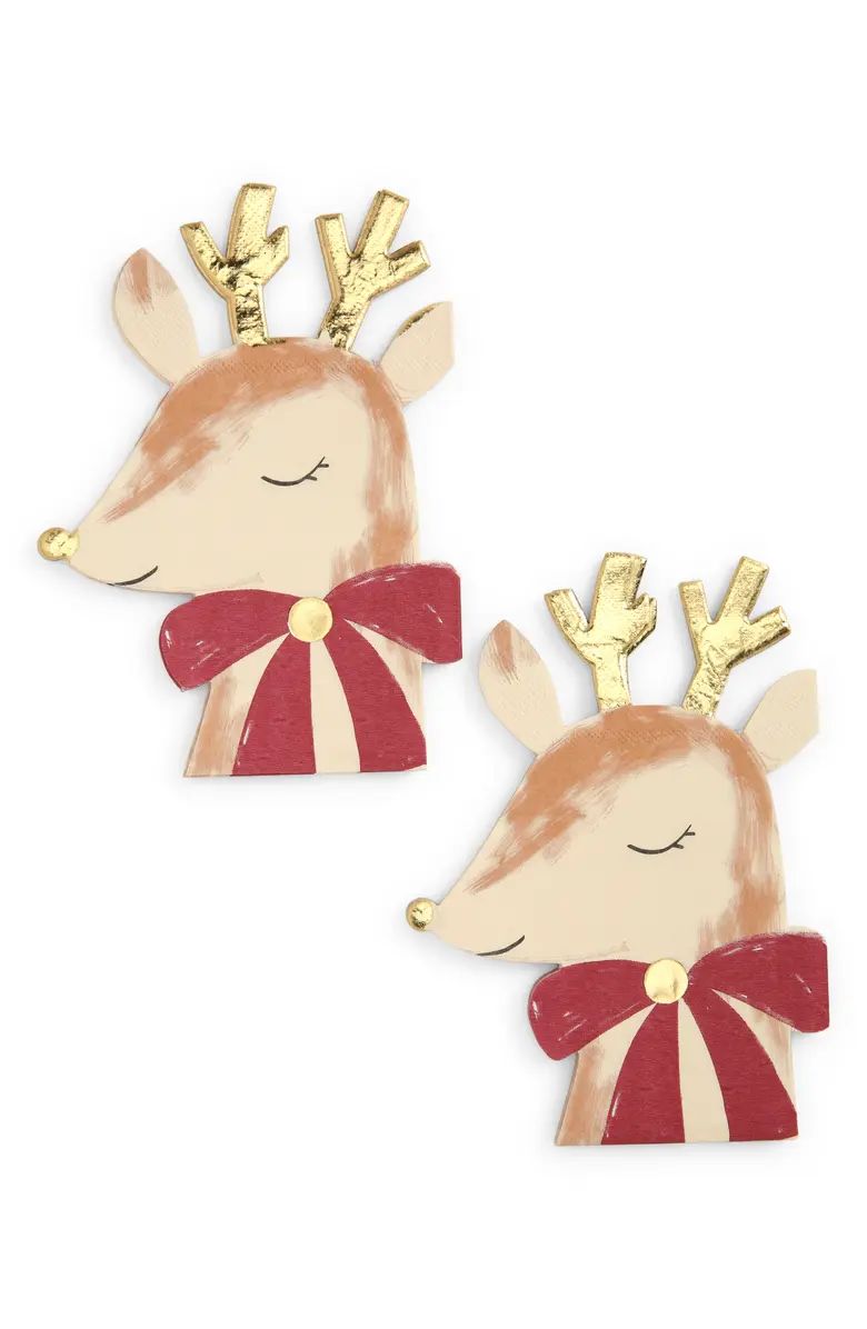 Meri Meri Pack of 16 Reindeer Napkins | Nordstrom | Nordstrom