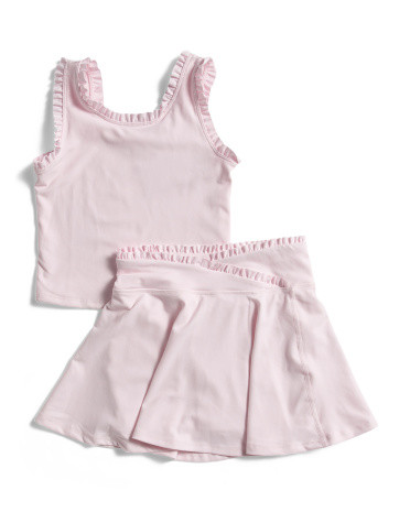 Big Girls 2pc Ruffle Tank And Crossover Skort Set | TJ Maxx