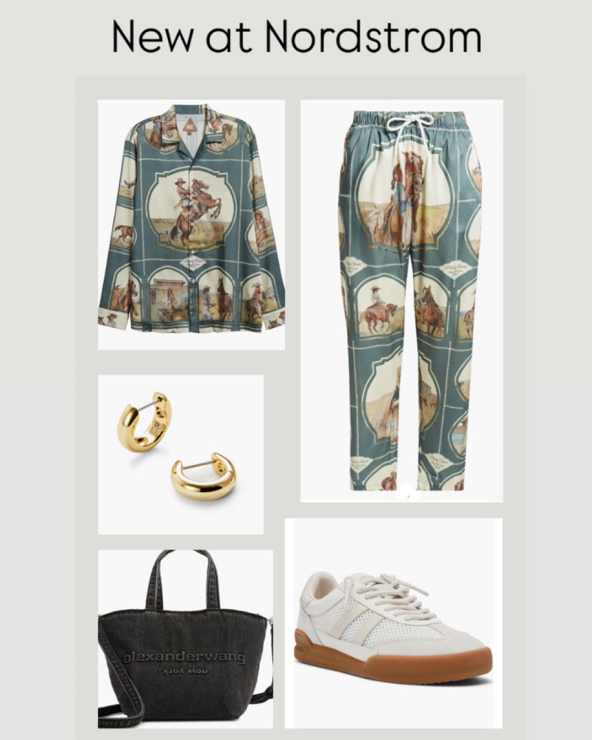 New at Nordstrom! 
Love this matching set
Horses
Lounge
Sneakers 

#LTKSeasonal #LTKStyleTip #LTKItBag