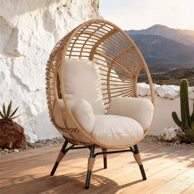 Hanging Egg Chair with Arc Back, 8-Inch Cushion, and 400lb Capacity | Wayfair North America