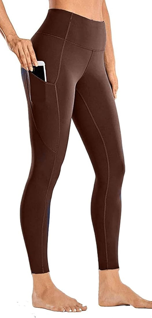 Yoga Pants with Pockets for Women - Leggings with Pockets High Waisted Tummy Control Non See-Through | Amazon (US)