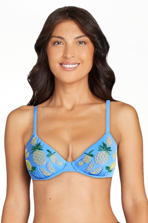 Free Assembly Women's Beaded Demi Underwire Bikini Top, Sizes XS-XL | Walmart (US)